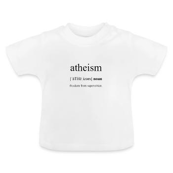 Dictionnaire de définition de l’athéisme (athéisme) - T-shirt bio col rond Bébé - blanc - Devant