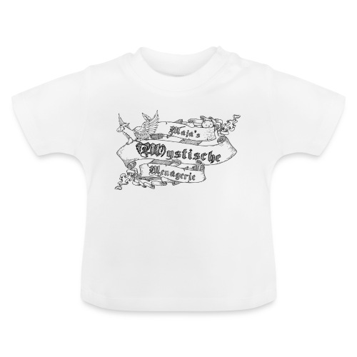 Schriftband Maja's Mystische Menagerie - Schwarz - Baby Bio-T-Shirt mit Rundhals