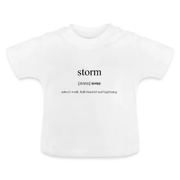 Storm (orage) Définition Dictionary - T-shirt bio col rond Bébé - blanc - Devant