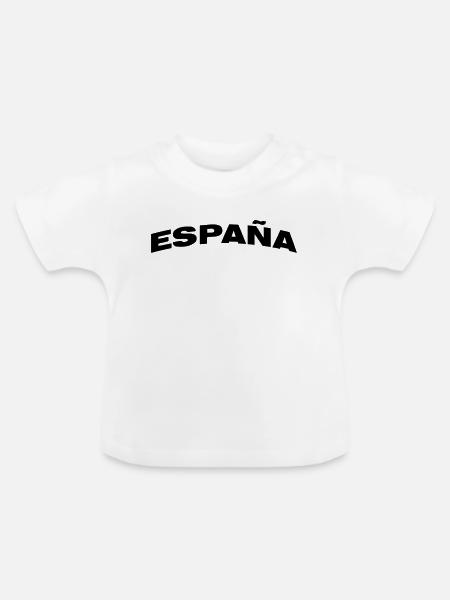 Spanien - Baby Bio-T-Shirt mit Rundhals - Weiß