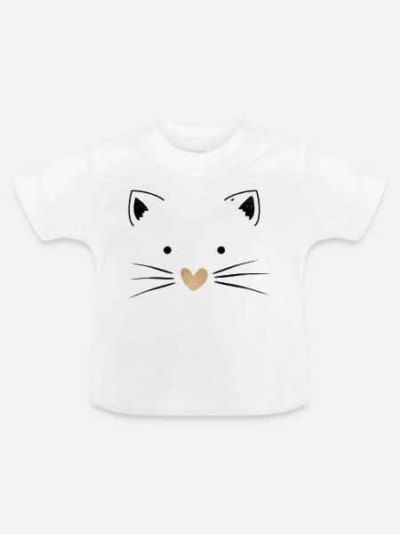 Meine süße Katze - Baby Bio-T-Shirt mit Rundhals - Weiß