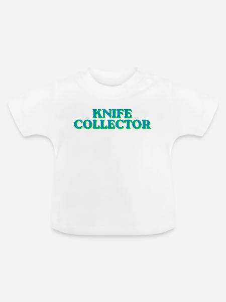 Klingen-Sammler Neon-Look - Baby Bio-T-Shirt mit Rundhals - Weiß