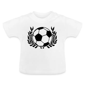 Fußball - Soccer - Baby Bio-T-Shirt mit Rundhals - Weiß - Vorne