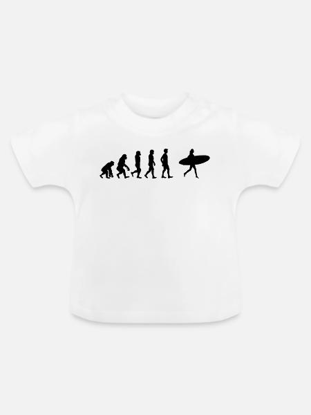 Surfergirl - Baby Bio-T-Shirt mit Rundhals - Weiß