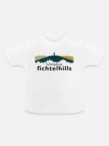Fichtelgebirge Kösseine Schneeberg Ochsenkopf - Baby Bio-T-Shirt mit Rundhals - Weiß