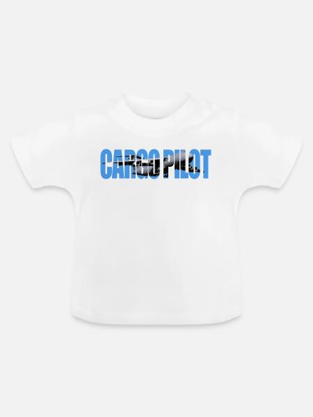 Cargo pilot C-5 - Baby Bio-T-Shirt mit Rundhals - Weiß