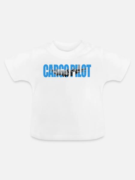 Cargo pilot C-130 - Baby Bio-T-Shirt mit Rundhals - Weiß