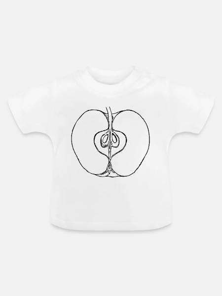 apple - Baby Bio-T-Shirt mit Rundhals - Weiß