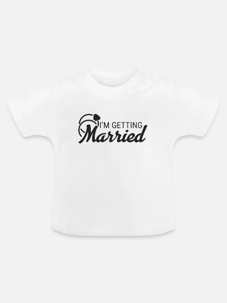 Bachelor & Bachelorette Party - Baby Bio-T-Shirt mit Rundhals - Weiß