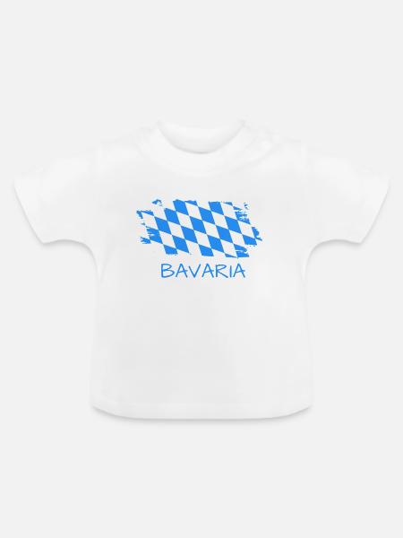 Bavaria - Baby Bio-T-Shirt mit Rundhals - Weiß