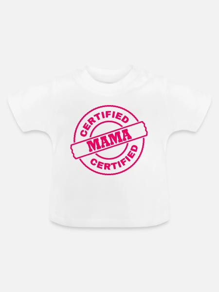 Mama - Baby Bio-T-Shirt mit Rundhals - Weiß