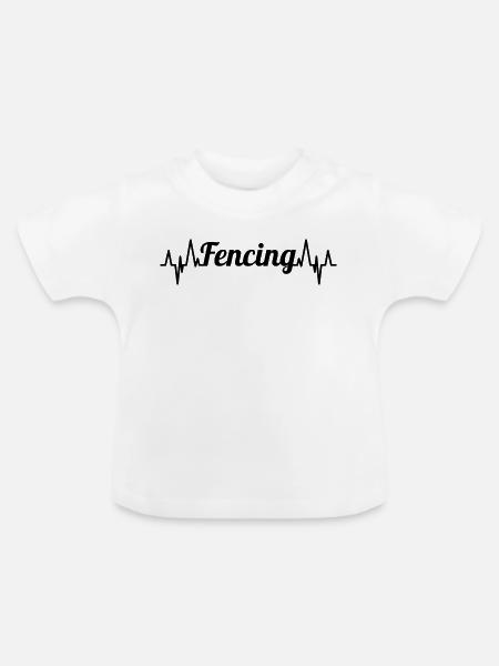 Fechten Herzklopfen - Baby Bio-T-Shirt mit Rundhals - Weiß