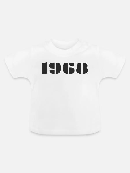 1968 - Baby Bio-T-Shirt mit Rundhals - Weiß