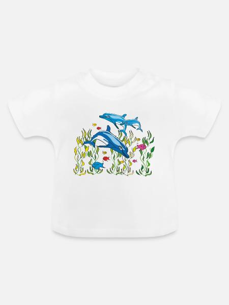 delfine - Baby Bio-T-Shirt mit Rundhals - Weiß