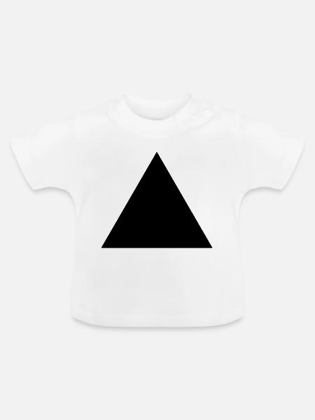 Minimalistic triangle - Baby Bio-T-Shirt mit Rundhals - Weiß