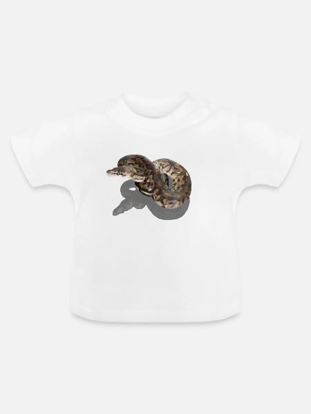 Poly Schlange - Baby Bio-T-Shirt mit Rundhals - Weiß