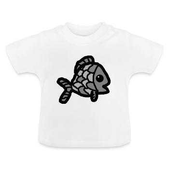 carp - Baby Organic T-Shirt with Round Neck - white - Front