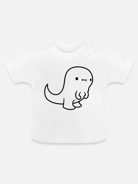 Kleiner T Rex - Baby Bio-T-Shirt mit Rundhals - Weiß