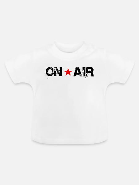 Immer auf Sendung - Baby Bio-T-Shirt mit Rundhals - Weiß