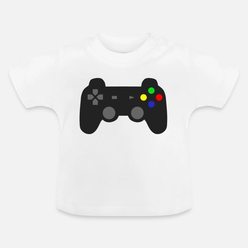 Manette - T-shirt bio col rond Bébé - blanc