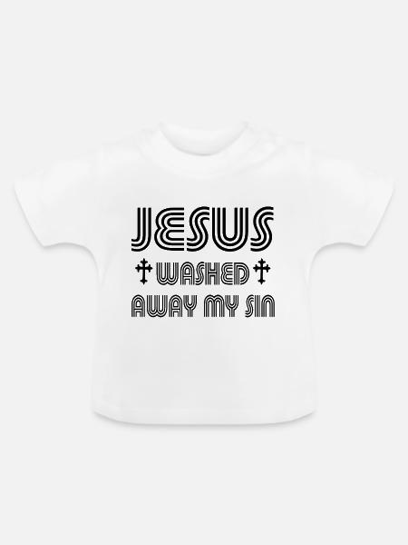 Jesus Christ Gott God - Baby Bio-T-Shirt mit Rundhals - Weiß