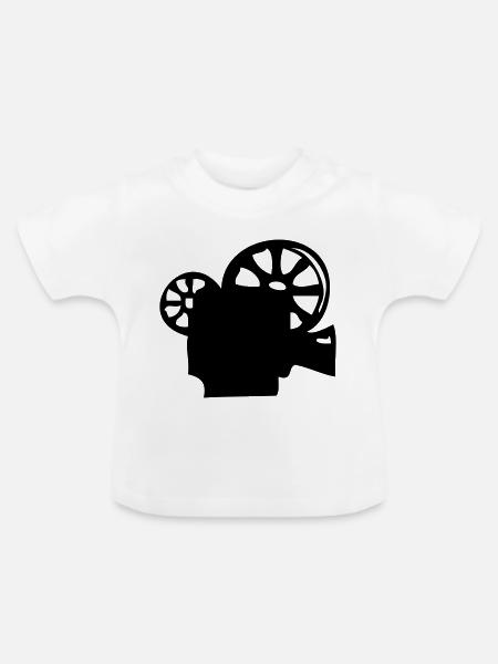 Scheinwerfer für Kino - Baby Bio-T-Shirt mit Rundhals - Weiß