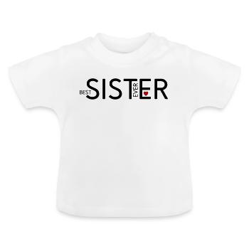 Soeur - T-shirt bio col rond Bébé - blanc - Devant