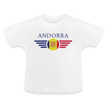 Andorra Stil Design T-Shirt - Baby Bio-T-Shirt mit Rundhals - Weiß - Vorne