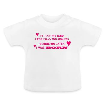 Two Minutes to Forever - Baby Organic T-Shirt with Round Neck - white - Front
