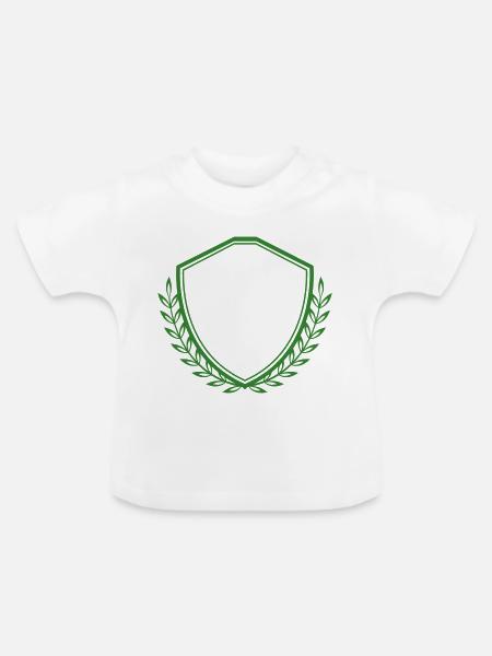 wappen crest emblem - Baby Bio-T-Shirt mit Rundhals - Weiß