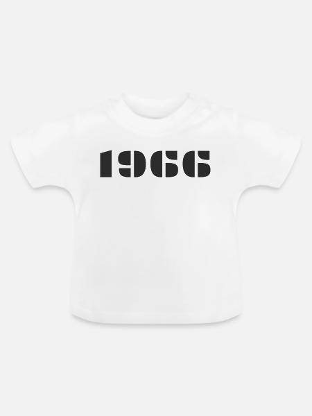 1966 - Baby Bio-T-Shirt mit Rundhals - Weiß