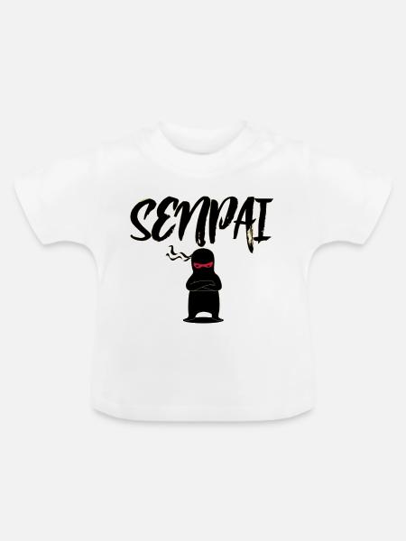 senpai - Baby Bio-T-Shirt mit Rundhals - Weiß