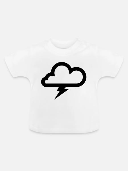 Blitz - Baby Bio-T-Shirt mit Rundhals - Weiß