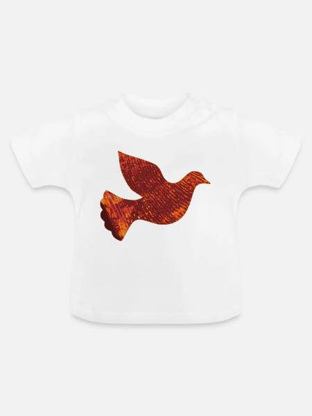 Rote Taube - Baby Bio-T-Shirt mit Rundhals - Weiß