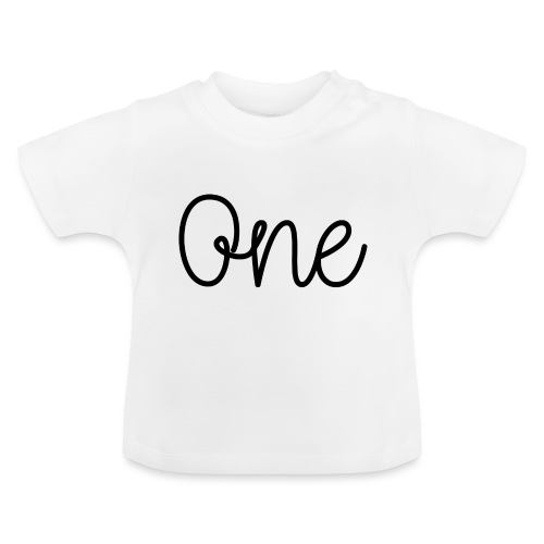 One Black - Baby Organic T-Shirt with Round Neck
