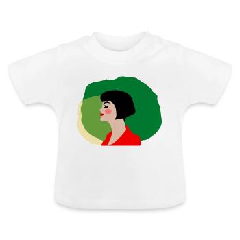 Amelie - Baby Bio-T-Shirt mit Rundhals - Weiß - Vorne