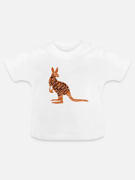 Kangaroo - Australia - Geschenkidee - Tshirt - Baby Bio-T-Shirt mit Rundhals - Weiß