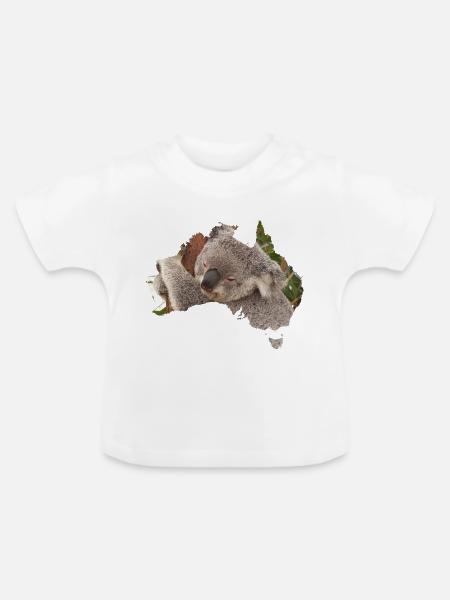 Koala - Baby Bio-T-Shirt mit Rundhals - Weiß