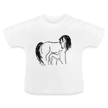 Friendship - Baby Organic T-Shirt with Round Neck - white - Front