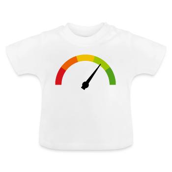 Anzeige oder Tacho - Baby Bio-T-Shirt mit Rundhals - Weiß - Vorne