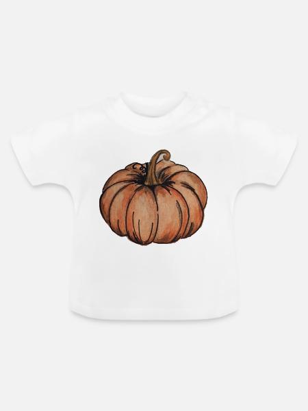 Pumpkin - Baby Bio-T-Shirt mit Rundhals - Weiß