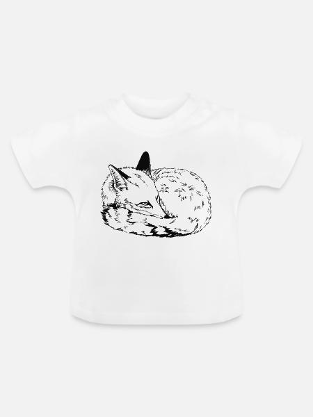 Fuchs - Baby Bio-T-Shirt mit Rundhals - Weiß