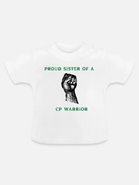 Stolze Schwester - Baby Bio-T-Shirt mit Rundhals - Weiß