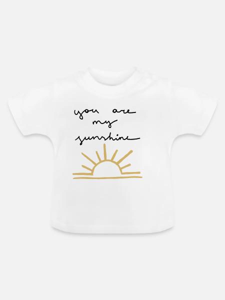 sunshine - Baby Bio-T-Shirt mit Rundhals - Weiß