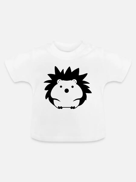 Igel - Baby Bio-T-Shirt mit Rundhals - Weiß