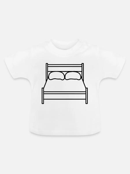 Bett - Baby Bio-T-Shirt mit Rundhals - Weiß
