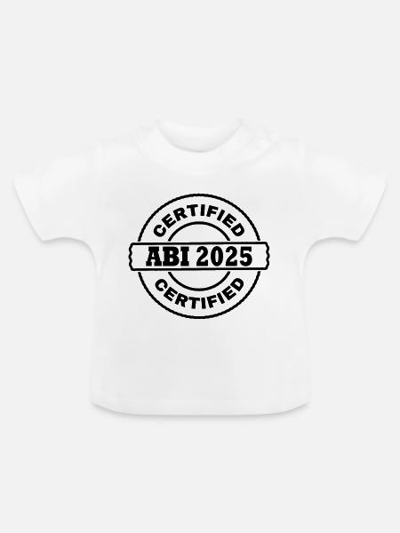 Abi 2025 - Baby Bio-T-Shirt mit Rundhals - Weiß