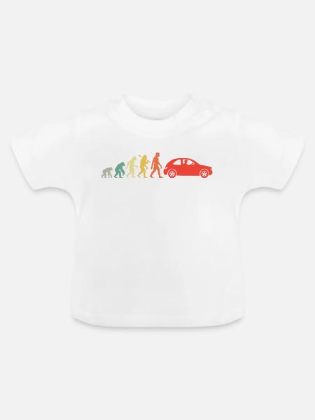 Auto Evolution Kleinwagen Führerschein Bestanden - Baby Bio-T-Shirt mit Rundhals - Weiß
