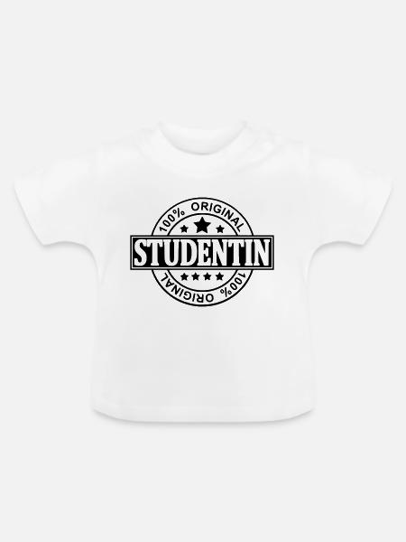 studentin - Baby Bio-T-Shirt mit Rundhals - Weiß