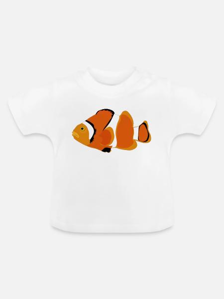 Clownfisch - Baby Bio-T-Shirt mit Rundhals - Weiß